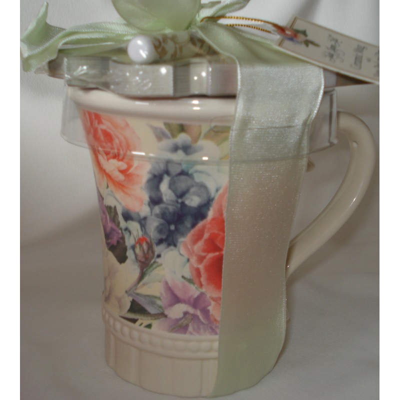 Mug et Bloc Notes 'Damask Bouquet"