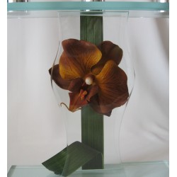 Chandelier "Orchidée marron"
