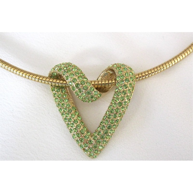 Coeur Cristal Swarovski vert