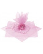 Tulle et sachet organza pour dragées de baptême